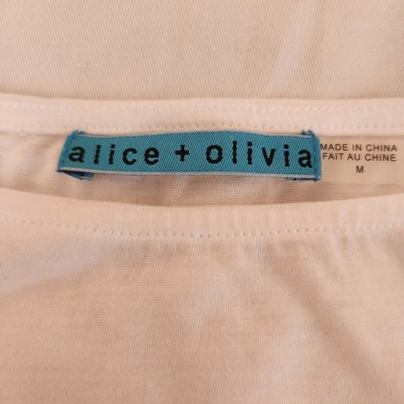 Alice + Olivia White Tee - Picture 8 of 13